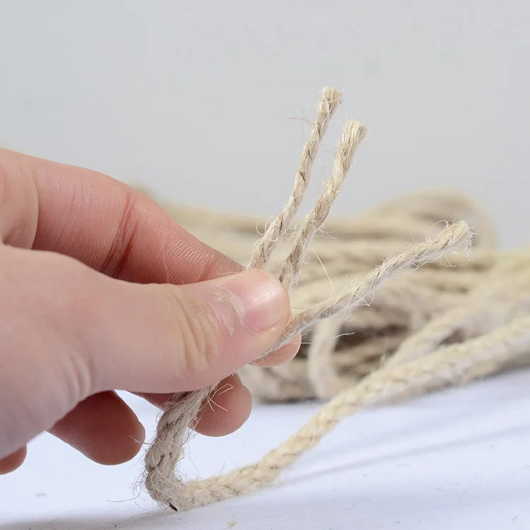 10 м три пряди натуральных в декорированном мешковиной горшке гессенской