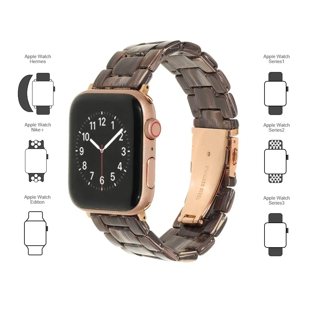 Ремешок резиновый для Apple Watch Series 6 5 4 3 2 1 модный браслет наручных часов аксессуары