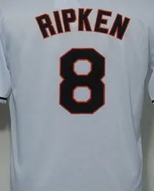 Free Shipping Wholesale&Retail Baltimore Orioles #8 Cal Ripken Throwback Baseball Jersey Embroidery Logo Can Mix Order|logo national|logo basketball