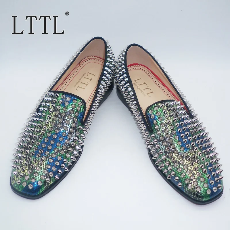 Туфли LTTL мужские с заклепками натуральная кожа итальянские Повседневная модная