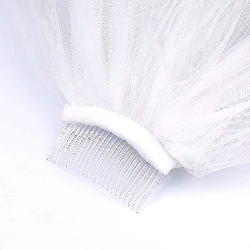 Простые сказки 2-слой Кот Тюль Свадебные платья вуали с гребешком аксессуары Фата