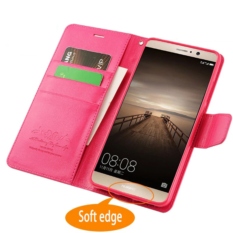 Роскошные кожаные противоударный откидная крышка для huawei Коврики 10 Pro 9 Магнитный