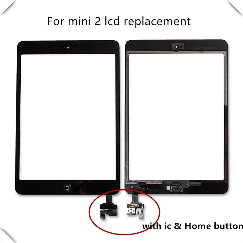 10 шт./лот ремонт замена жк-части для ipad mini 1 2 дисплей сенсорный экран с Главная key