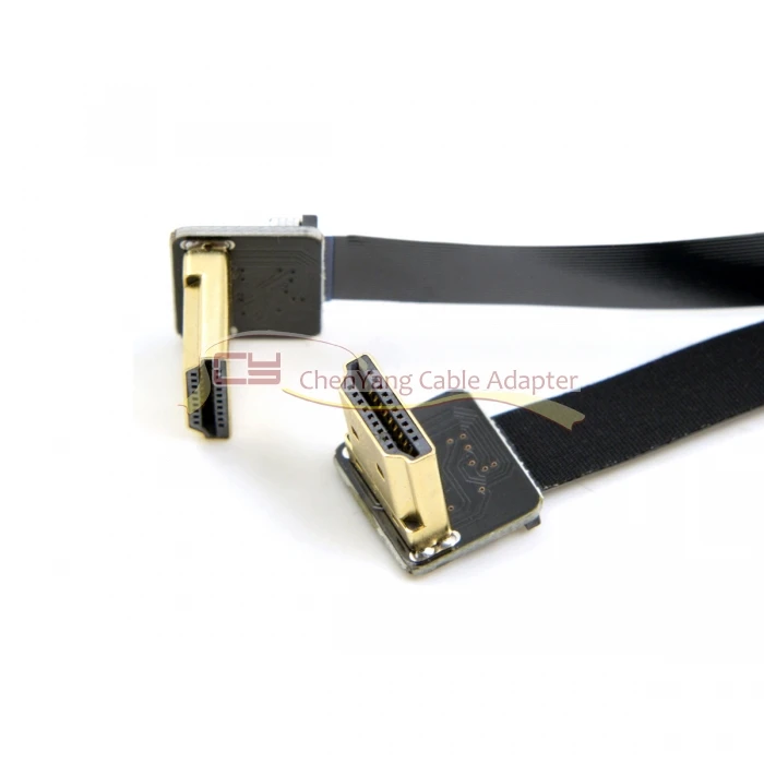 Кабель CYFPV Dual Up под углом 90 HDMI типа A папа-папа HDTV FPCCable 50 см для FPV HDTV