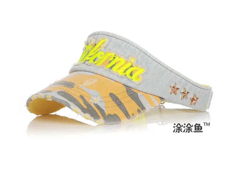 Детские летние солнцезащитные шапки с буквами джинсовая детская бейсболка