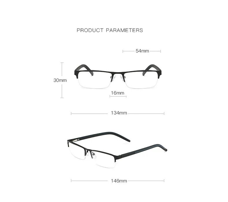 Квадратные металлические очки для чтения gafas hipermetropia presvicia hombre okulary recepta occhiali per lettura redpower okuma