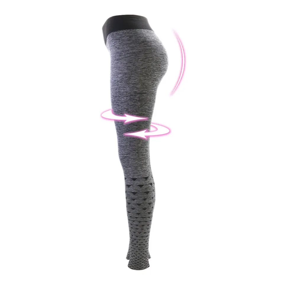 KipeRann серые женские леггинсы для тренажерного зала штаны йоги колготки спорта