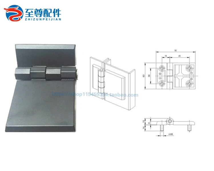 

2pcs Generator combination page hinge, rectangular zinc alloy hinge 60*90