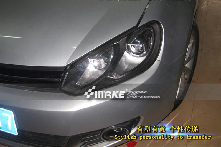 2009-2012 для vw golf фары для автомобиля Стайлинг для vw golf 6 DRL светодиодный головной фонарь слеза глаза Биксеноновые линзы светодиодные лампы для парковки