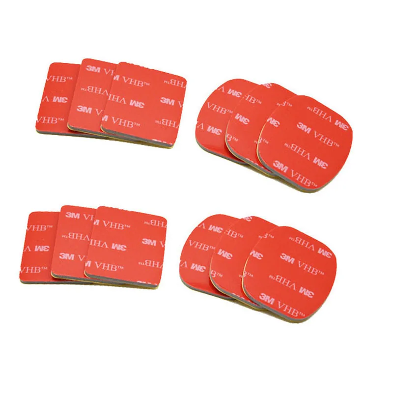 12pcs Sticker Set 3M стикер VHB клейкое плоское изогнутое крепление шлема для серфинга шлемы для GoPro 5 6 7 8 SJCAM Xiaomi YI 4K аксессуары - Цвет: 12pcs Sticker Set