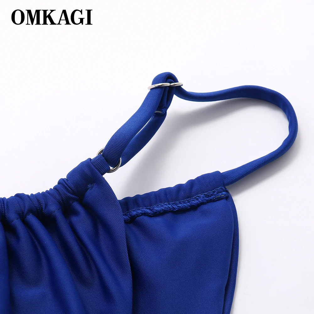 Бренд OMKAGI, полые купальники, бикини, Женский Одноцветный купальник, сексуальный купальный костюм с пуш-ап, пляжная одежда, монокини