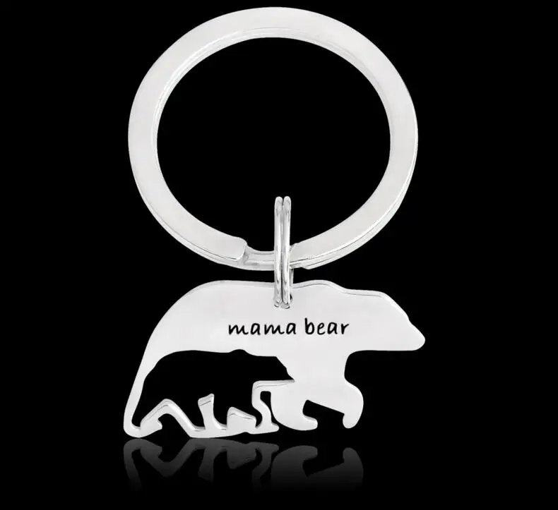 Fashion Mini mama bear Key Chains DIY jewelry Ring Metal Keychain Trinket Chaveiro Jewelry for Women Men wholesale | Украшения и