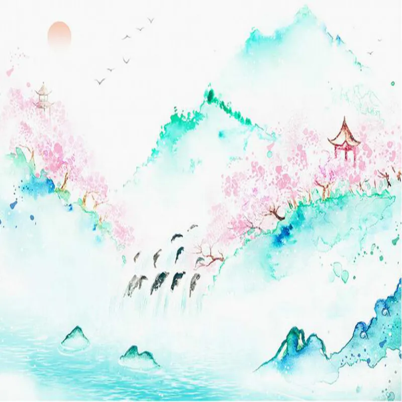 3D обои для стен 3d фрески фоны на заказ нетканые шелковые гостиной китайские