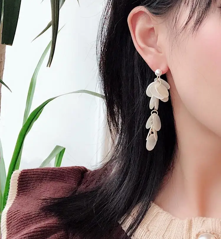 MENGJIQIAO 2019 Новинка Корея Япония элегантный корпус Висячие серьги для женщин