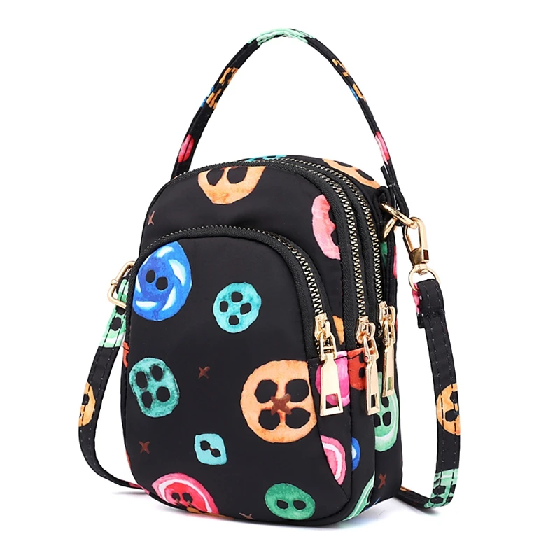 Button Для женщин Crossbody молния мобильный телефон спортивная сумка через плечо Сумочка запястье кошелек подарок - Цвет: Button