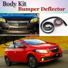 Бампер для губ и губ Onix для Chevrolet Prisma, передний спойлер, юбка, устойчивая к царапинам клейкая лентакомплект для кузова