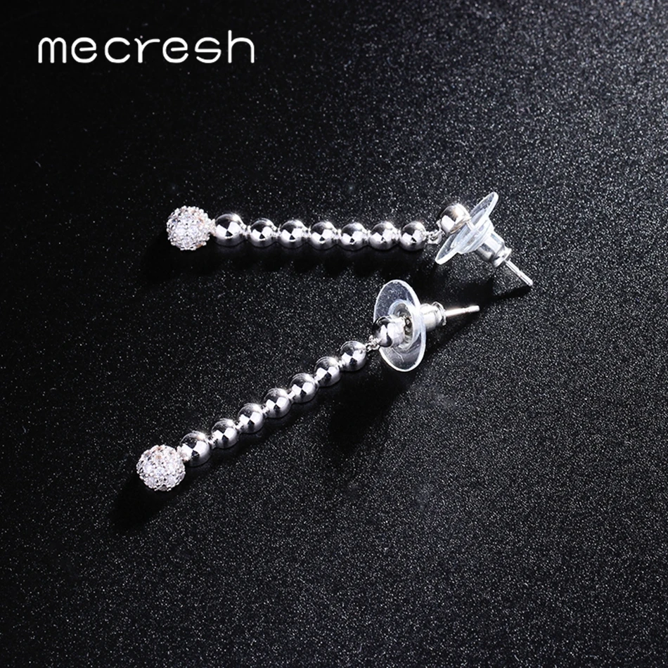 Mecresh Милые простые AAA+ CZ свадебные серьги для женщин девочек модные геометрические обручальные свадебные маленькие серьги MEH986