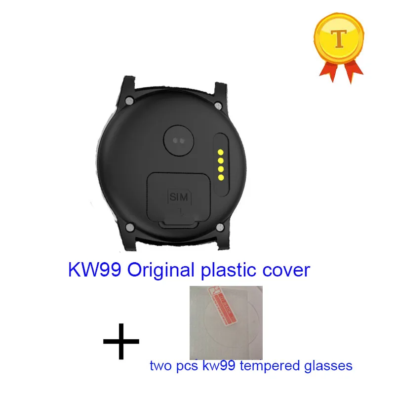kingwear kw99 Смарт часы наручные часы Чехол saat пластик запасные части задняя крышка Черный чехол capa fundas - Цвет: COVE PLUS GLASSES