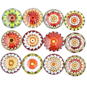 Комплектующие для ювелирных изделий reidgaller, круглые, с плоским основанием, кабошон с купольным стеклом, 12, 16, 10, 18, 20 мм