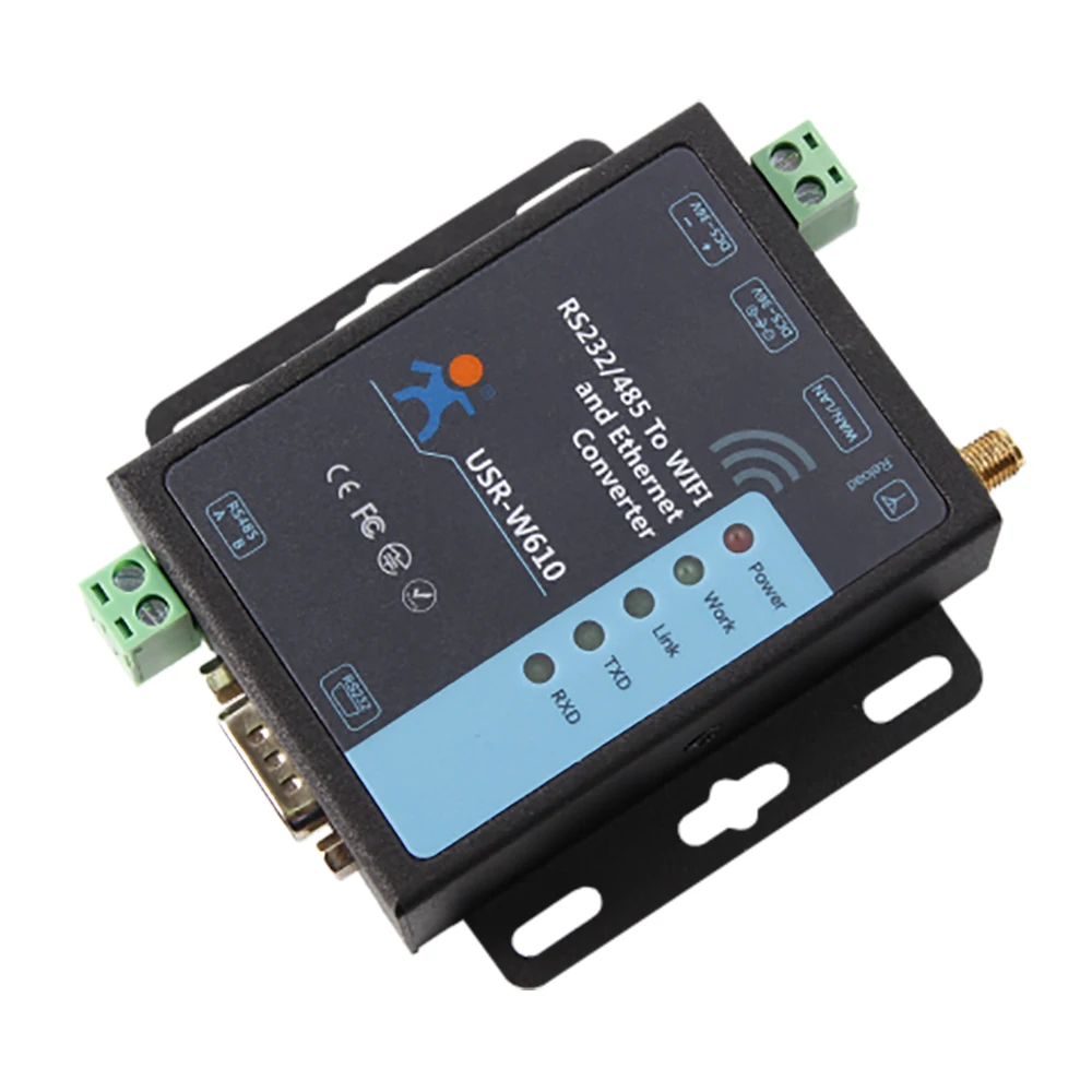 Последовательный к Wi-Fi Ethernet конвертер RS232 RS485 Сервер беспроводной сетевой модуль поддержка WatchDog Modbus RTU к TCP USR-W610 Q171