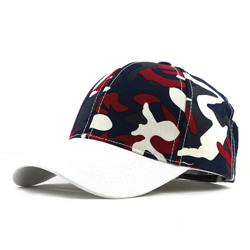 [FLB] Snow Camo Baseball Cap Men Tactical Cap Camouflage Snapback Hat For Men High Quality Bone Masculino Dad Hat Trucker F187 - Цвет: F187 White Red