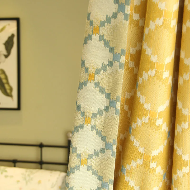 Современные жаккардовые занавески на заказ затемняющие шторы в скандинавском