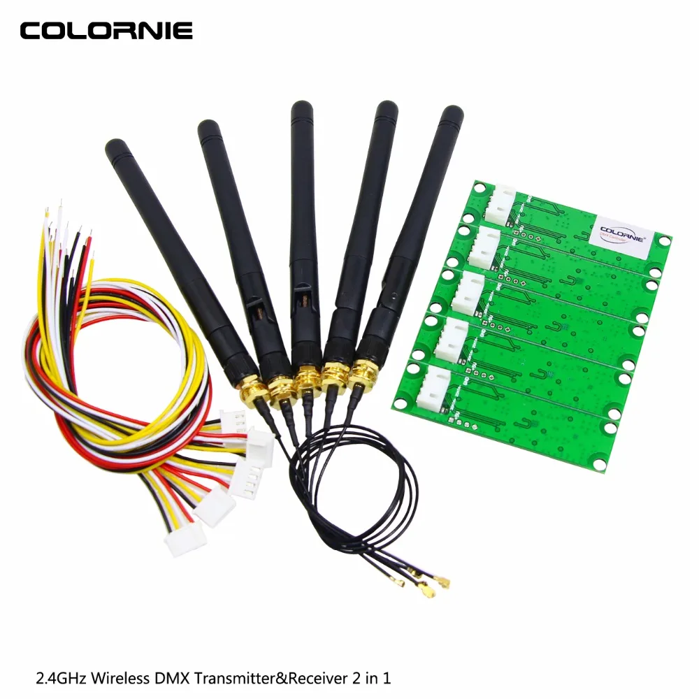 5 шт. Dmx сценический светильник ing контроллер 2,4G беспроводной DMX512 контроллер передатчик и приемник 2 в 1 PCB модуль диско светильник контроллер