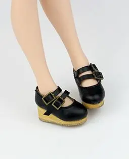 black 1 пара кукольных туфель Blyth на танкетке для Blyth, LTI Yellow, licca, Azone, Pullip, аксессуары для кукол - Цвет: black