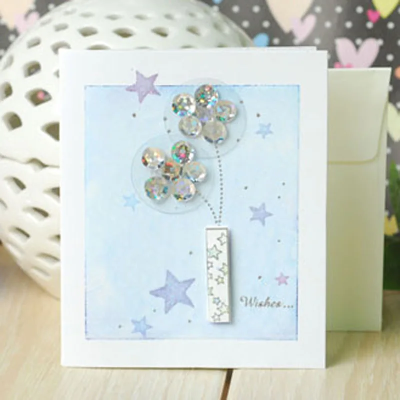 Мини-конверт и поздравительные открытки на день рождения 15 шт./лот Мультяшные