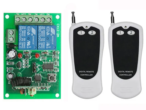 DC12V 2CH 500 м длинный диапазон RF Беспроводной переключатель системы дистанционного