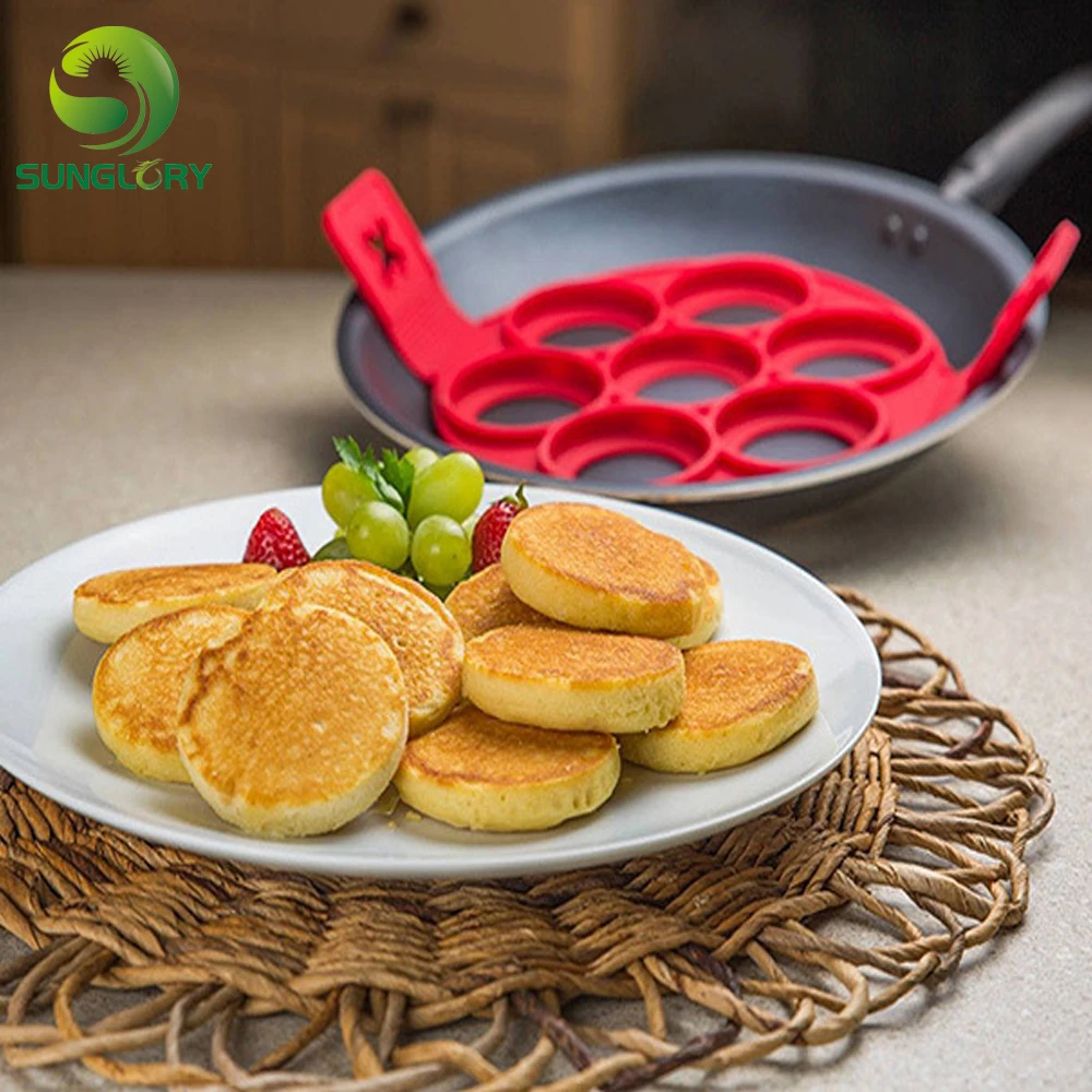 

New Perfect Pancakes Silicone Flippin' Fantastic Non-stick Pancake Maker Egg Ring Flip Breakfast Omelets Kitchen Baking Tools