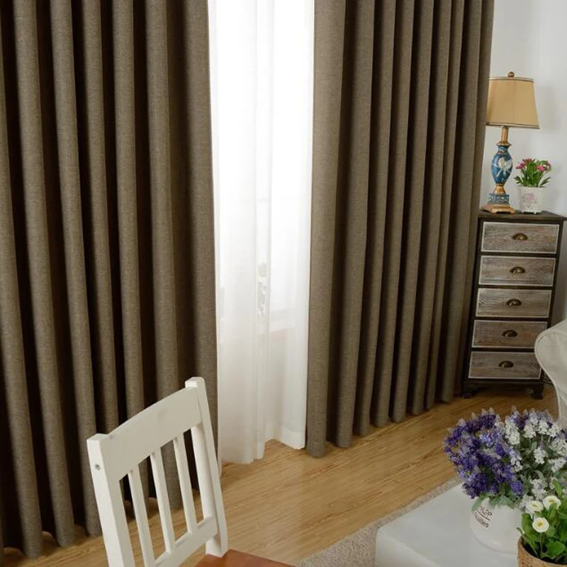 Однотонные тканевые льняные занавески с дизайном кафе жалюзи короткие шторы для
