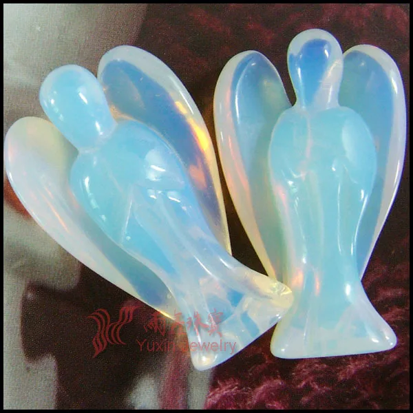 

5pcs/lot New Arrival !!! Fashion Beautiful Man made Opal Angel Charms Statue Carved Angel Figurine With Wing Pendant Pendants