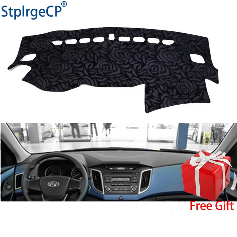 Узор розы нескользящая крышка приборной панели автомобиля панель DashMat анти-УФ