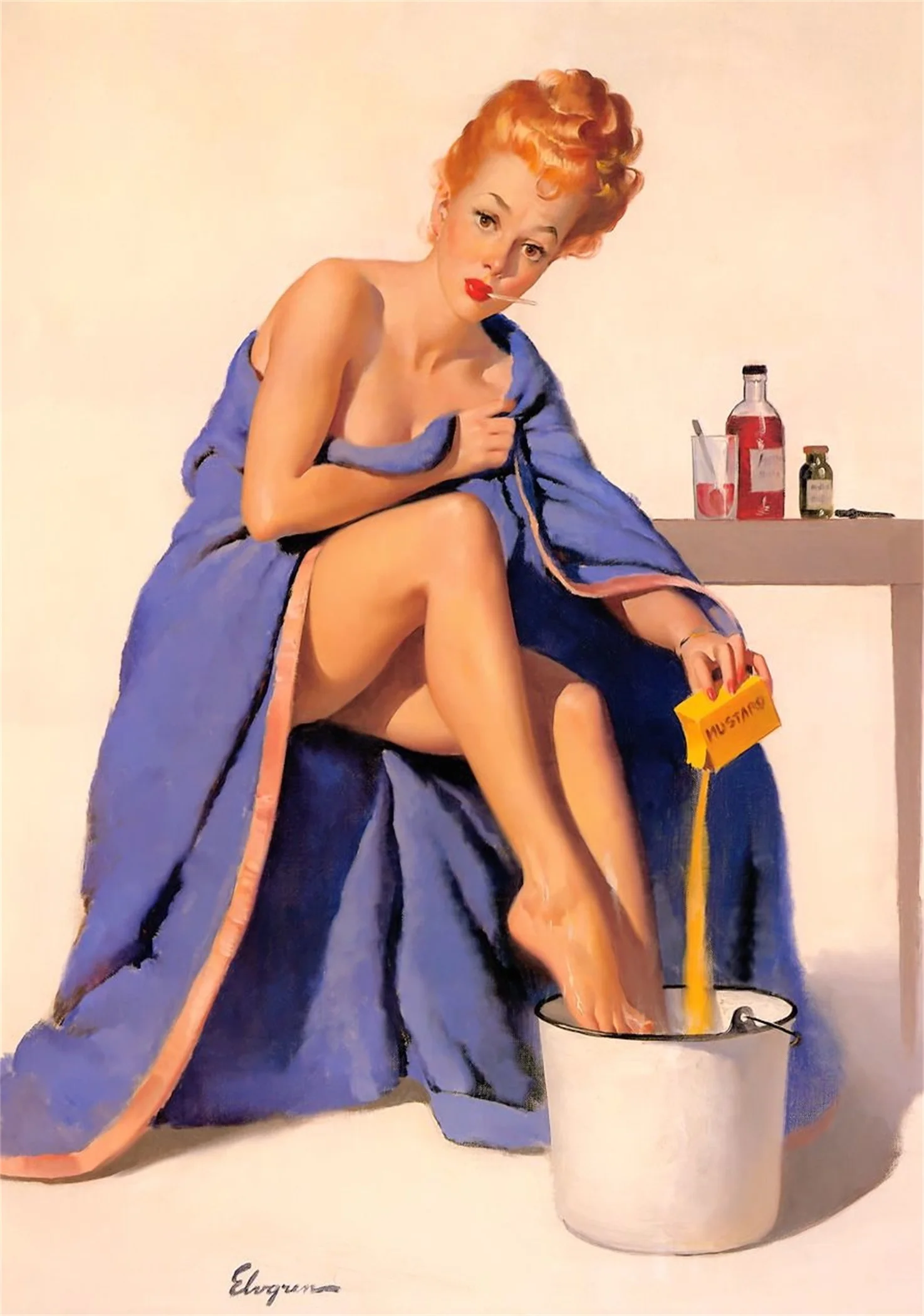 Банные халаты сексуальная девушка поп карта постер классика Ретро стиль крафт