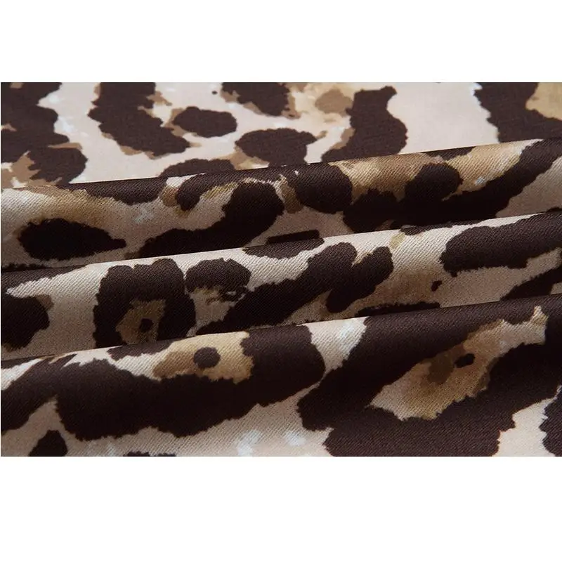 Женская одежда 2019 Boho плюс размер винтажная блуза с леопардовым принтом женская