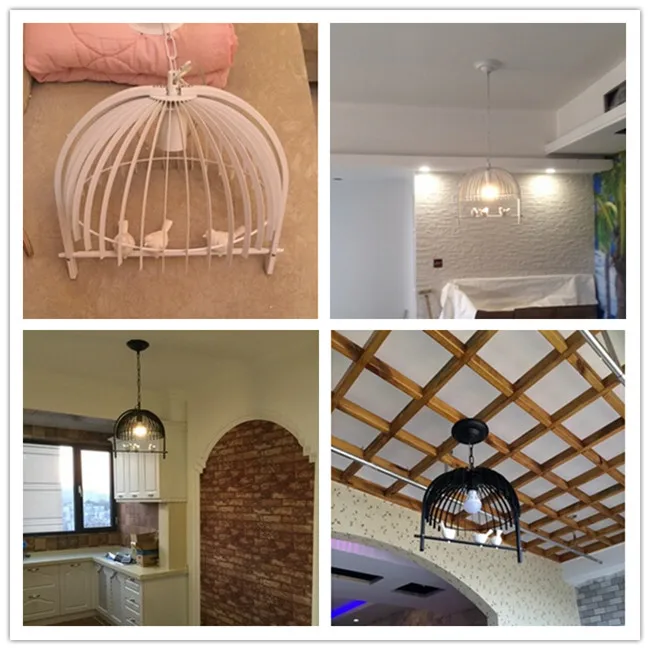 Скандинавский Новый RH птичья клетка Подвесная лампа американская кантри