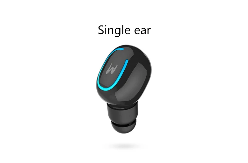 Single ear 3D стерео звук Bluetooth V5.0 наушники Портативный TWS Беспроводной сенсорный вкладыши с зарядом Чехол спортивные бас гарнитура Авто Мощность ВКЛ/ВЫКЛ - Цвет: Single ear