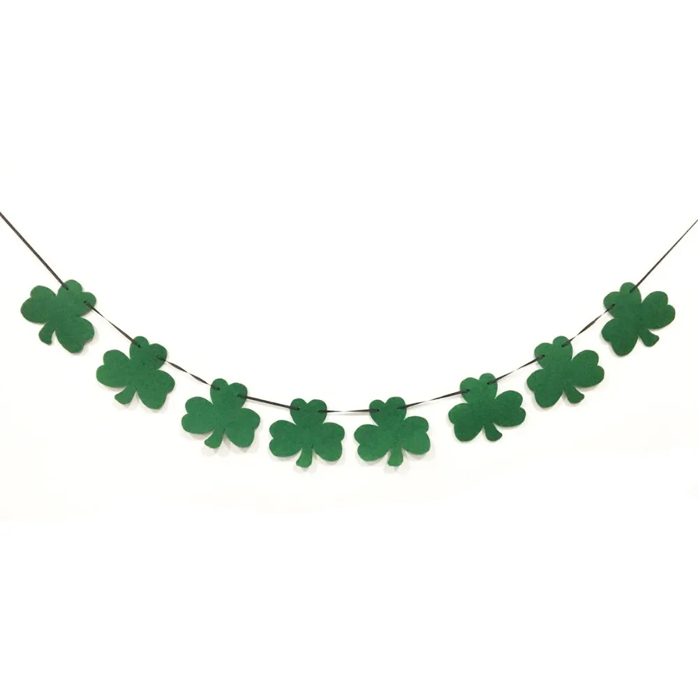 День Святого Патрика шамрок гирлянда из клевера лента баннер товары для