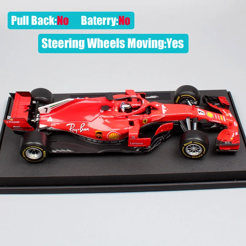 Детский масштаб 1:18 большой 2018 BBurago Формула гоночный SF71H Драйвер #16 Kimi Iceman #5