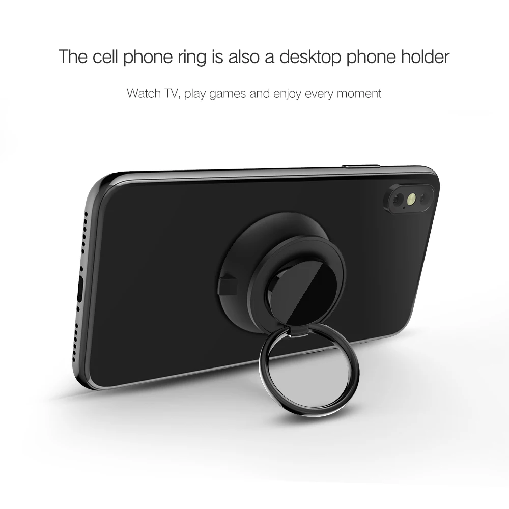 Suko 2018 Новый оригинальный дизайн нескользящего крепления на палец для смартфона с сильным присоской, металл + силикон.