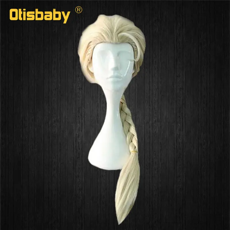 Elsa Wig Новинка; Лидер продаж; платье Эльзы; сезон зима-осень-весна платье снежинки с длинным плащом; маскарадные костюмы Анны и Эльзы для дня рождения - Цвет: Elsa Wig