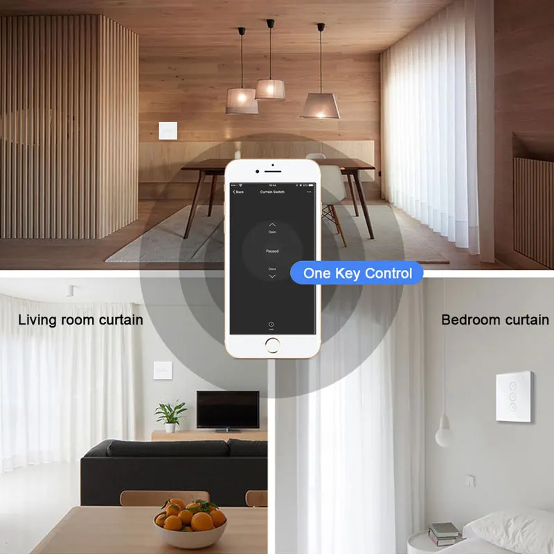 Tuya Smart life Wi-Fi шторы Жалюзи Настенные переключатели приложение управление для электрических штор s двигатель работает с Amazon Alexa echo Google Home