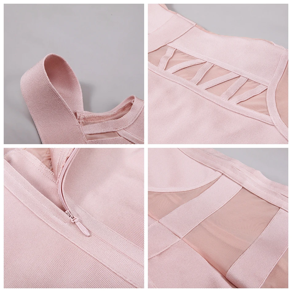 Женское Сетчатое Бандажное платье CIEMIILI вечернее облегающее выше колена в стиле