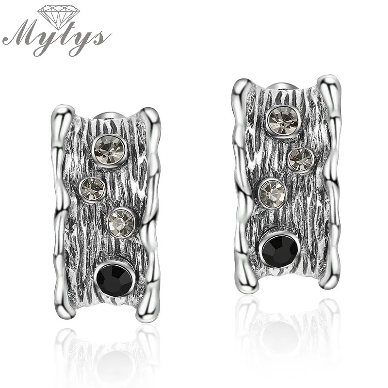 Женские винтажные антикварные серьги Mytys серое ювелирное изделие в стиле ретро