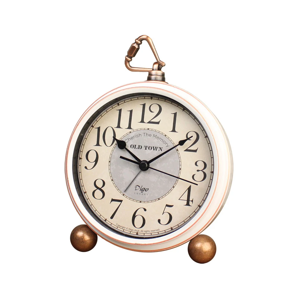 Винтажные сельские будильники студенческие спальные часы классические белые