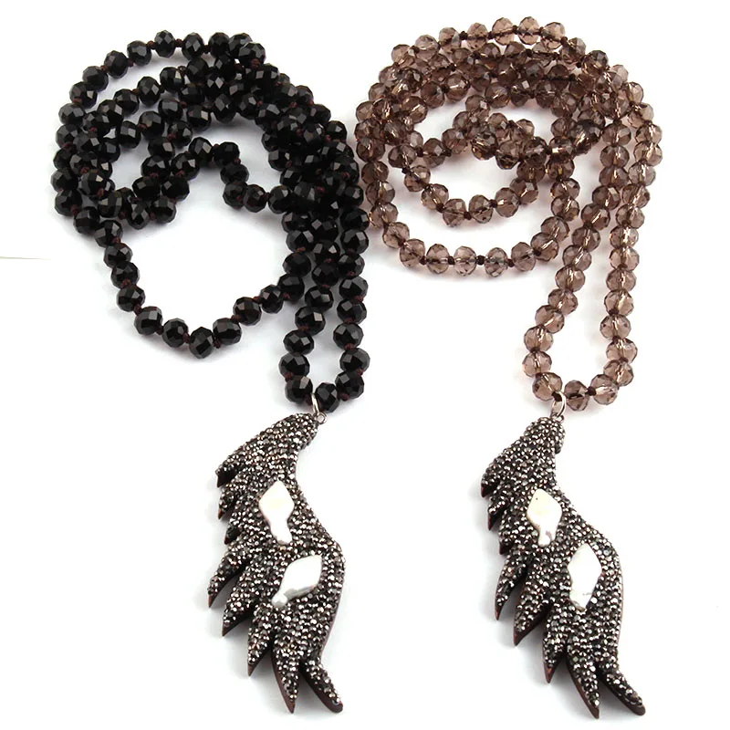 Бесплатная доставка модное богемное ювелирное изделие Черное длинное ожерелье с