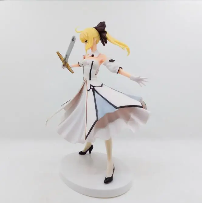 HKXZM Anime 18CM Fate Stay Night Saber White Suit 1/8 scale painted Ver. Lily PVC Figure Collectible Toy Model Gift | Игрушки и хобби