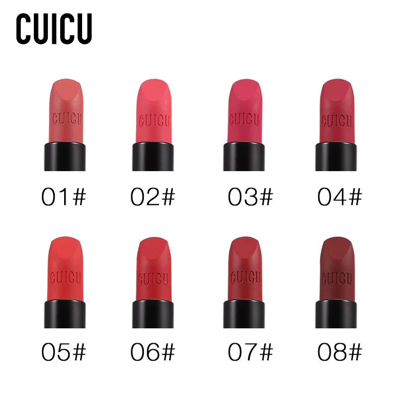Бренд CUICU набор матовых помад нюдовый макияж бархатные палочки для губ
