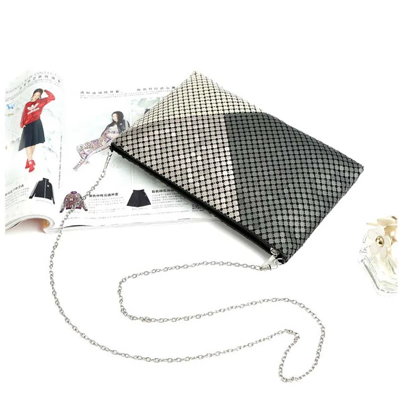 Для женщин небольшая сумка металлик Женская сумочка крест тела Bolsas Хорошее